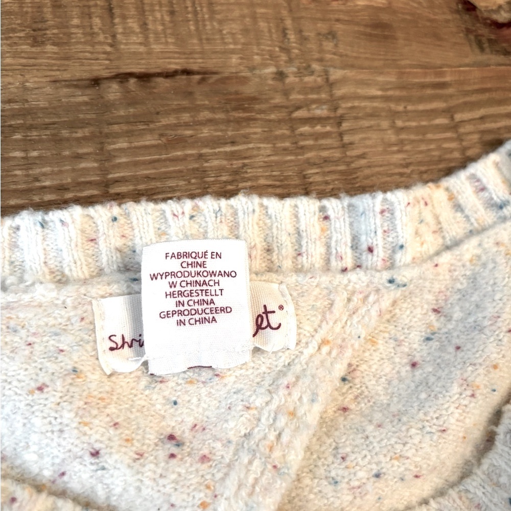 Shrinking Violet Open Back Gray Sweater. Women’s Sz-M Confetti | Neutral EUC - Picture 6 of 14